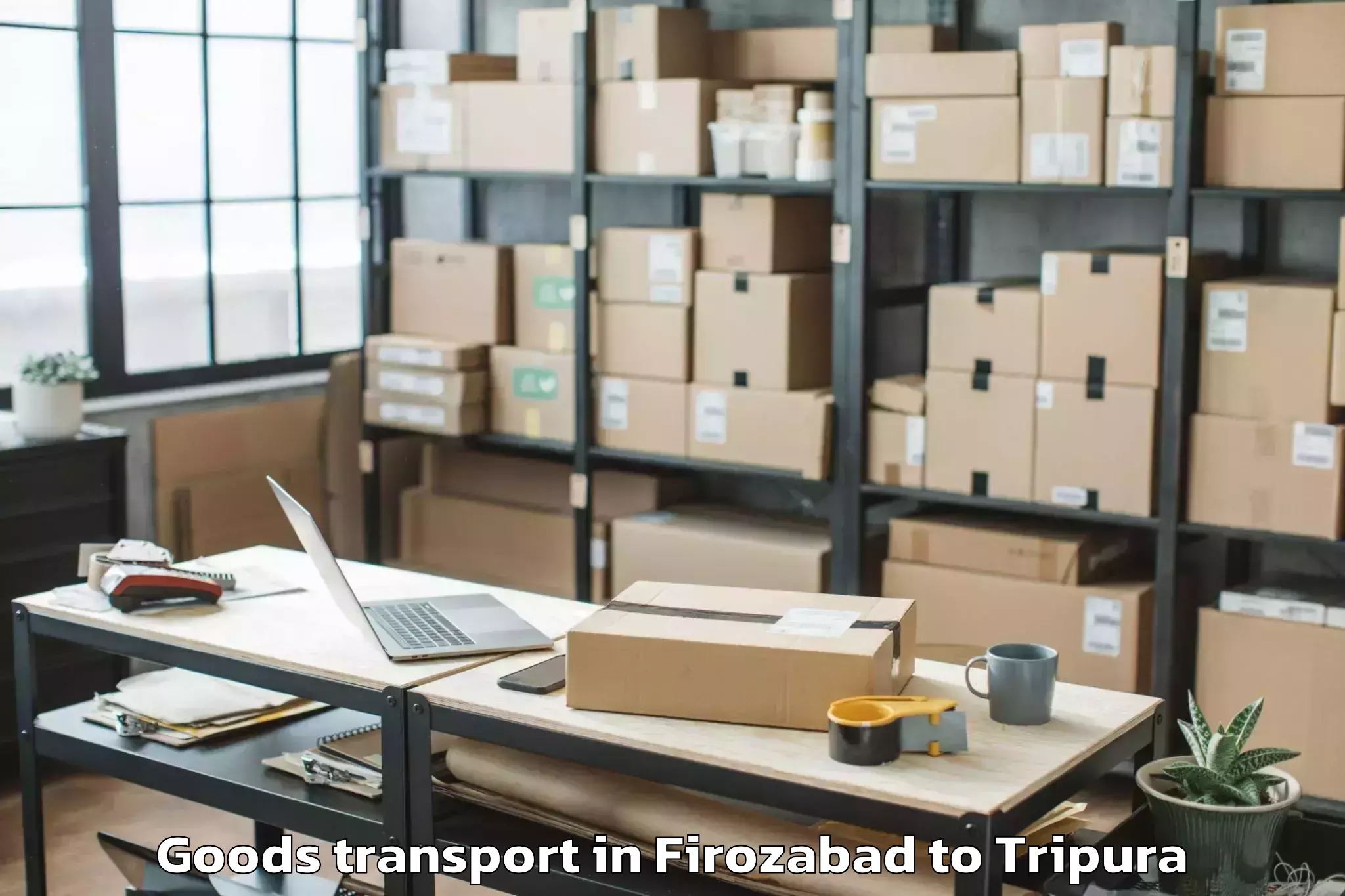 Expert Firozabad to Khowai Airport Ixn Goods Transport